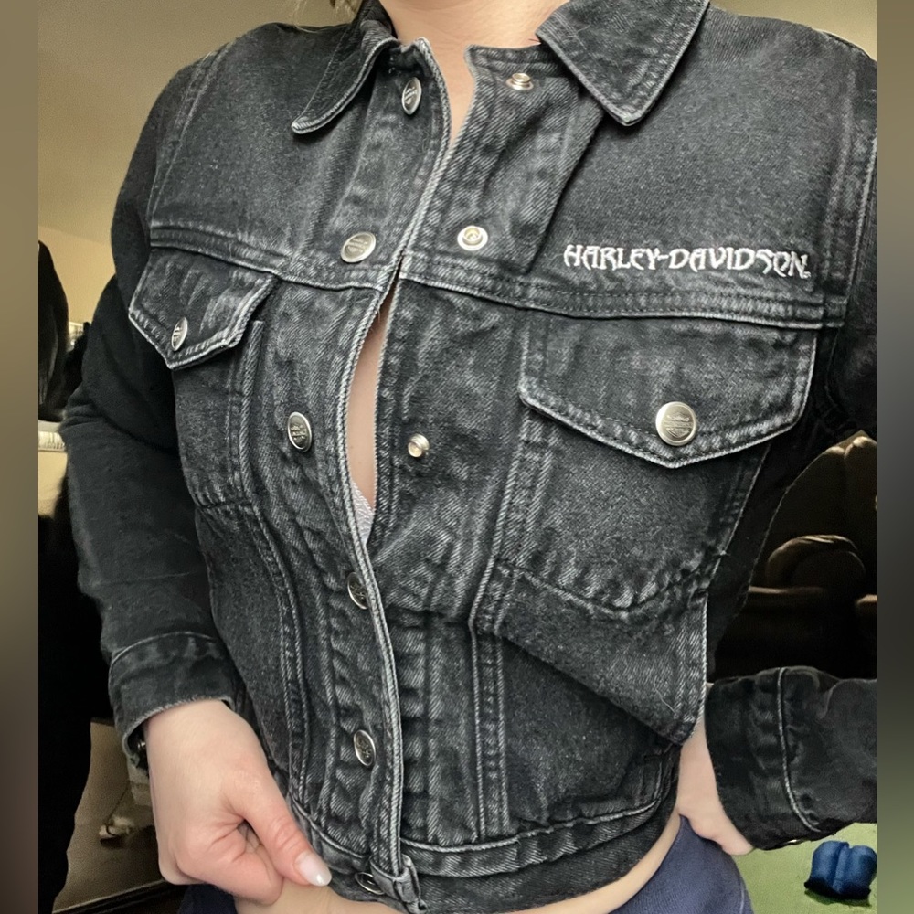 Black Harley Davidson Jeans Jackets